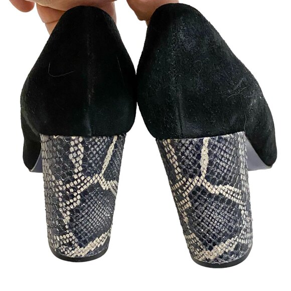 Elie Tahari Evon pumps with snake block heel, Size 38.5 EU - Picture 5 of 9